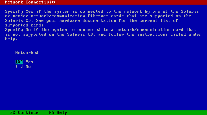 Network setup